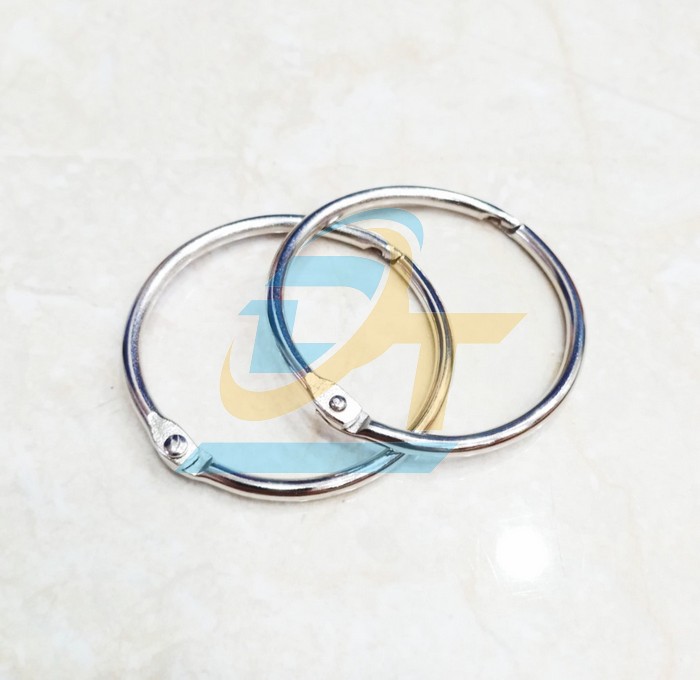 Khoen tròn mở sắt mạ inox 50mm (45x50mm)