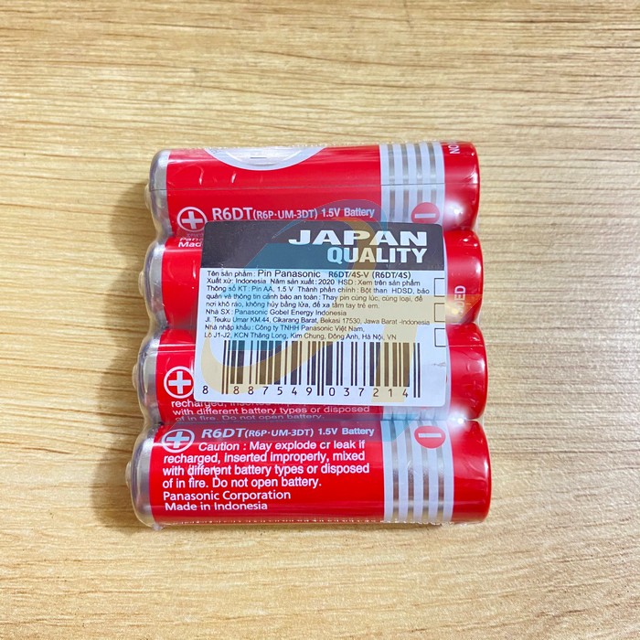 Pin AA 1.5V Panasonic R6DT/4S R6DT/4S Panasonic | Gi&aacute; rẻ nhất - C&ocirc;ng Ty TNHH Thương Mại Dịch Vụ Đạt T&acirc;m