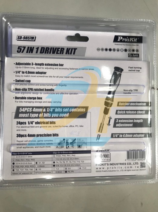 Bộ v&iacute;t 57 chi tiết Pro'skit SD-9857M SD-9857M Pro'skit | Gi&aacute; rẻ nhất - C&ocirc;ng Ty TNHH Thương Mại Dịch Vụ Đạt T&acirc;m