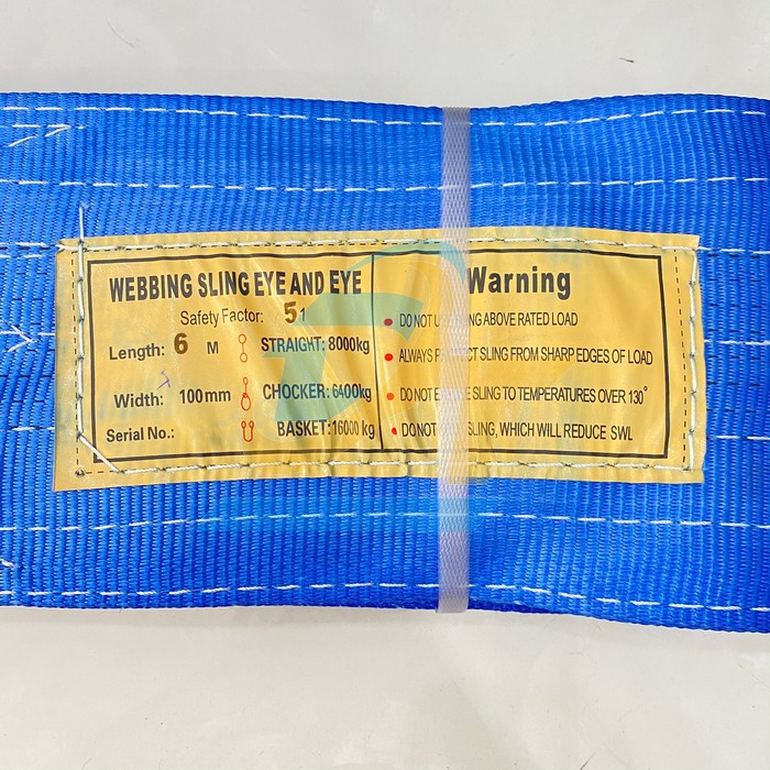 C&aacute;p vải cẩu h&agrave;ng 8 tấn x 6m bản 200mm m&agrave;u xanh China  China | Gi&aacute; rẻ nhất - C&ocirc;ng Ty TNHH Thương Mại Dịch Vụ Đạt T&acirc;m