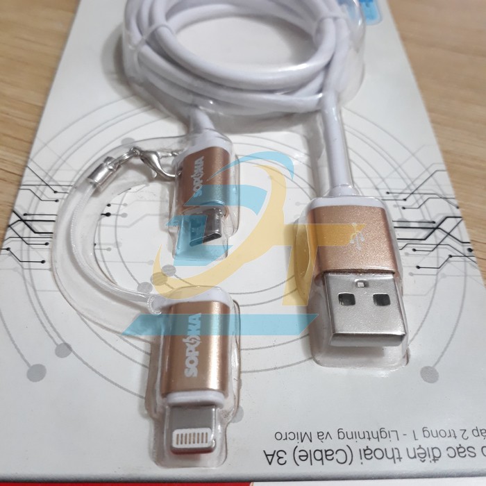 C&aacute;p sạc đa năng 2 trong 1 d&agrave;i 1m Sopoka DQ-03 DQ-03 Sopoka | Gi&aacute; rẻ nhất - C&ocirc;ng Ty TNHH Thương Mại Dịch Vụ Đạt T&acirc;m