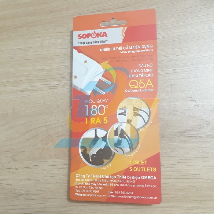 Đầu nối th&ocirc;ng minh chịu tải cao 1 ra 5 SOPOKA Q5A Q5A Sopoka | Gi&aacute; rẻ nhất - C&ocirc;ng Ty TNHH Thương Mại Dịch Vụ Đạt T&acirc;m
