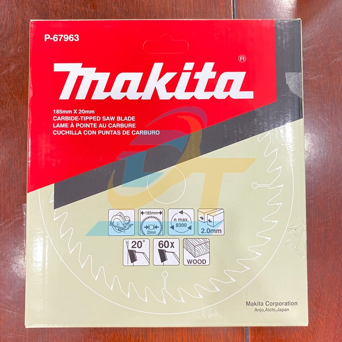 Lưỡi cưa cắt gỗ 60 răng 185x20mm Makita P-67963 P-67963 Makita | Gi&aacute; rẻ nhất - C&ocirc;ng Ty TNHH Thương Mại Dịch Vụ Đạt T&acirc;m