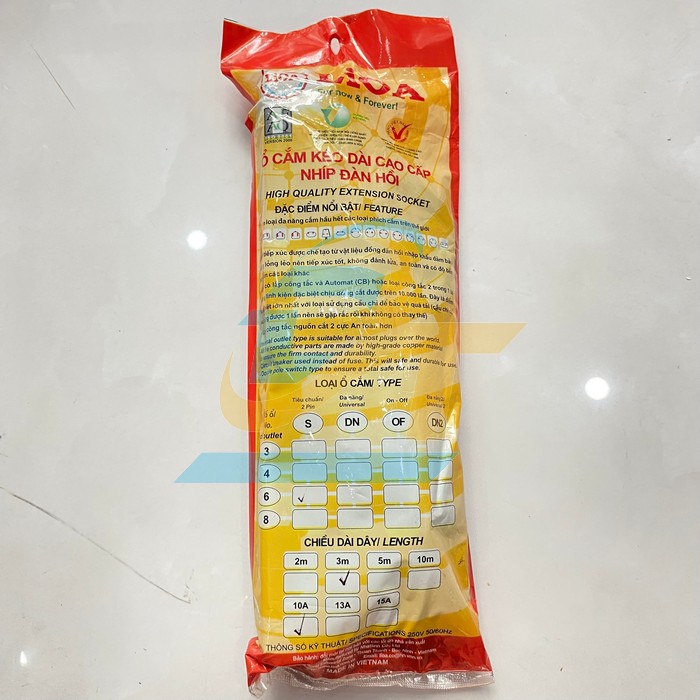 Ổ cắm k&eacute;o d&agrave;i 6 lỗ d&acirc;y 3m - 2 c&ocirc;ng tắc LiOA 6S3 6S3 LiOA | Gi&aacute; rẻ nhất - C&ocirc;ng Ty TNHH Thương Mại Dịch Vụ Đạt T&acirc;m
