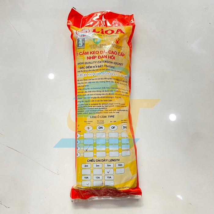 Ổ cắm k&eacute;o d&agrave;i 6 lỗ d&acirc;y 5m - 2 c&ocirc;ng tắc LiOA 6S5 6S5 LiOA | Gi&aacute; rẻ nhất - C&ocirc;ng Ty TNHH Thương Mại Dịch Vụ Đạt T&acirc;m