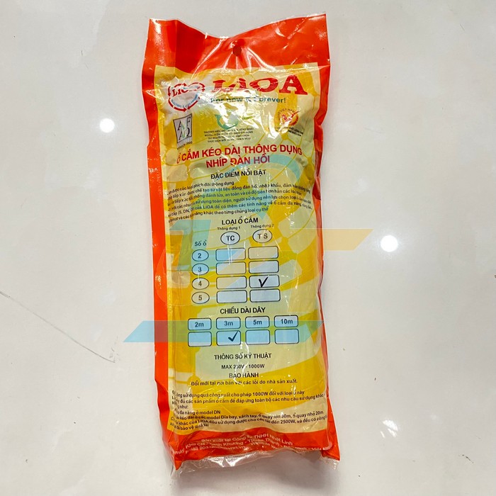 Ổ cắm điện 4 lỗ d&acirc;y 3m c&oacute; 1 c&ocirc;ng tắc LIOA 4TS3-2 4TS3-2 LiOA | Gi&aacute; rẻ nhất - C&ocirc;ng Ty TNHH Thương Mại Dịch Vụ Đạt T&acirc;m