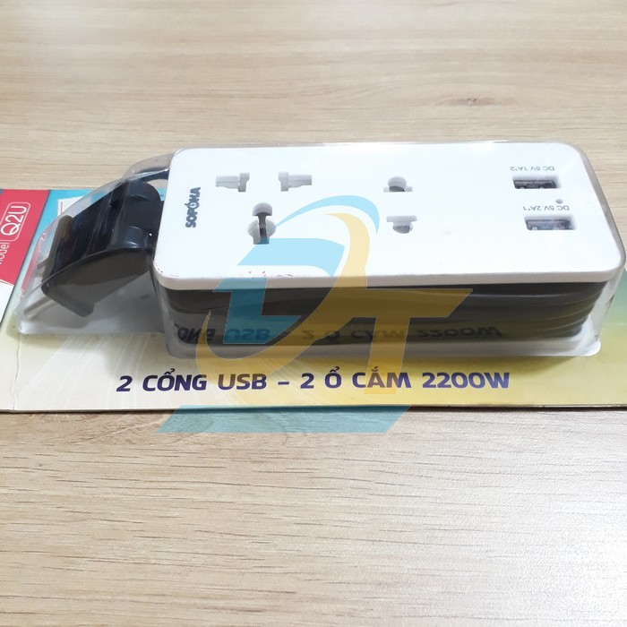 Ổ cắm điện t&iacute;ch hợp 2 cổng sạc USB 5V Sopoka Q2U Q2U Sopoka | Gi&aacute; rẻ nhất - C&ocirc;ng Ty TNHH Thương Mại Dịch Vụ Đạt T&acirc;m