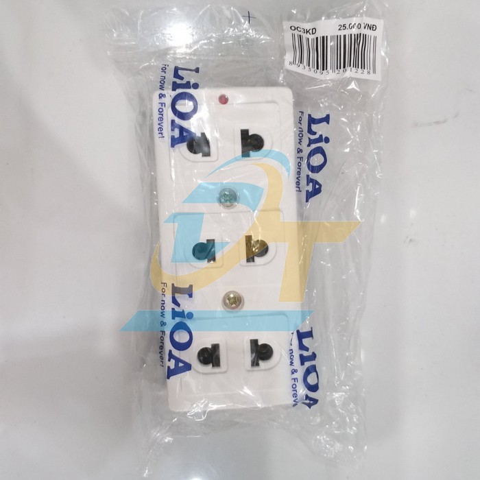 Ổ cắm 3 lỗ 2 chấu Lioa OC3KD OC3KD LiOA | Gi&aacute; rẻ nhất - C&ocirc;ng Ty TNHH Thương Mại Dịch Vụ Đạt T&acirc;m