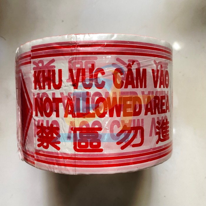 Cuộn băng r&agrave;o cảnh b&aacute;o trắng đỏ - L&otilde;i giấy  VietNam | Gi&aacute; rẻ nhất - C&ocirc;ng Ty TNHH Thương Mại Dịch Vụ Đạt T&acirc;m