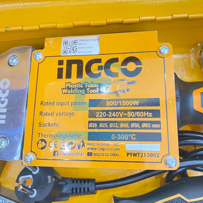M&aacute;y h&agrave;n ống nhựa 1500W 20-63mm INGCO PTWT215002 PTWT215002 VietNam | Gi&aacute; rẻ nhất - C&ocirc;ng Ty TNHH Thương Mại Dịch Vụ Đạt T&acirc;m