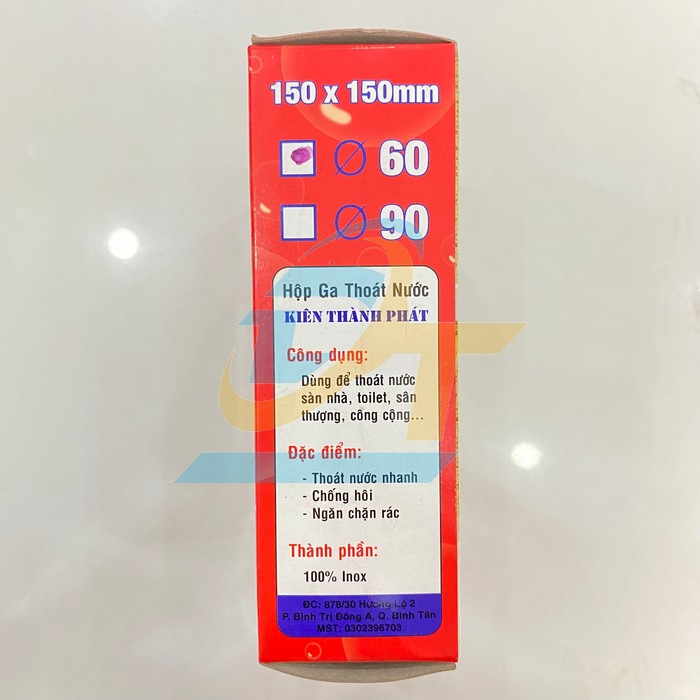 Phễu tho&aacute;t s&agrave;n inox 150x150mm phi 60 Ki&ecirc;n Th&agrave;nh Ph&aacute;t  KienThanhPhat | Gi&aacute; rẻ nhất - C&ocirc;ng Ty TNHH Thương Mại Dịch Vụ Đạt T&acirc;m