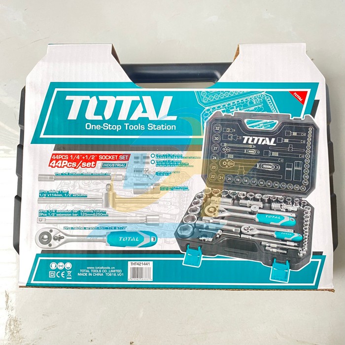 Bộ tu&yacute;p 44 chi tiết 1/2" Total THT421441 THT421441 Total | Gi&aacute; rẻ nhất - C&ocirc;ng Ty TNHH Thương Mại Dịch Vụ Đạt T&acirc;m