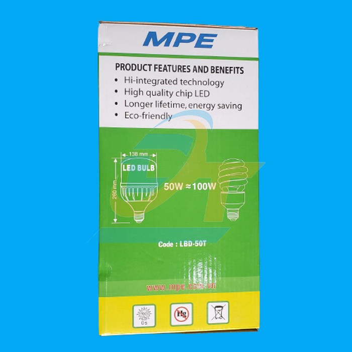 B&oacute;ng đ&egrave;n Led bulb trụ 50W MPE LBD-50T LBD-50T MPE | Gi&aacute; rẻ nhất - C&ocirc;ng Ty TNHH Thương Mại Dịch Vụ Đạt T&acirc;m