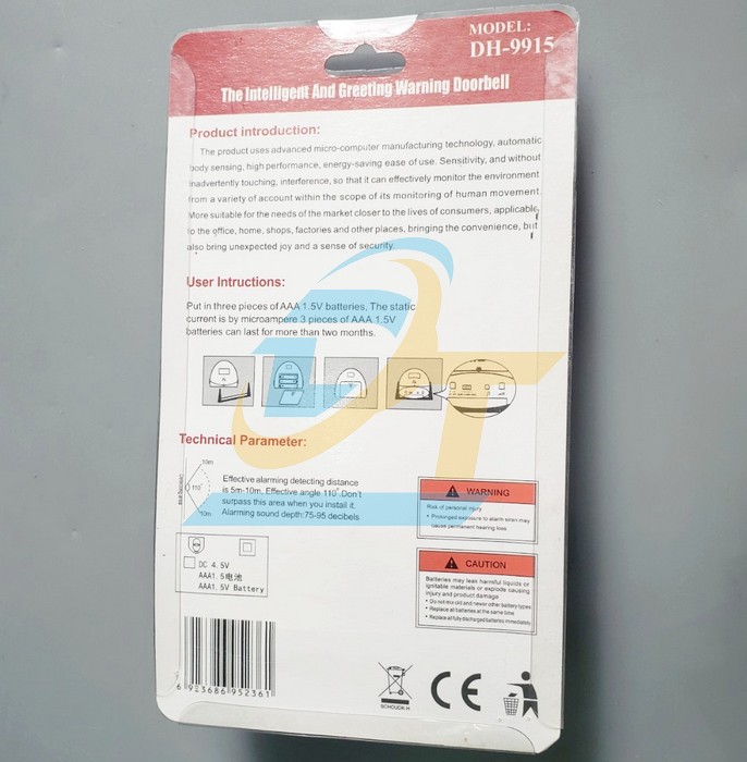 Chu&ocirc;ng nhắc nhở kh&aacute;ch đeo khẩu trang v&agrave; rửa tay DH-9915 DH-9915 China | Gi&aacute; rẻ nhất - C&ocirc;ng Ty TNHH Thương Mại Dịch Vụ Đạt T&acirc;m