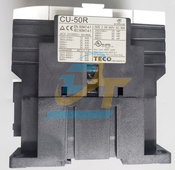 Khởi động từ 3P 50A 220V Teco CU-50R (2a2b) CU-50R Teco | Gi&aacute; rẻ nhất - C&ocirc;ng Ty TNHH Thương Mại Dịch Vụ Đạt T&acirc;m