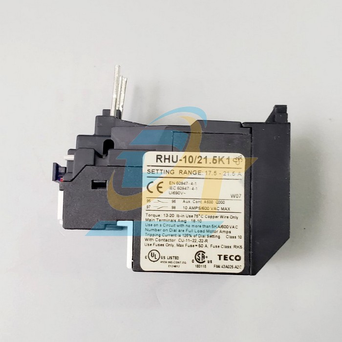Relay nhiệt 17.5-21.5A Teco RHU-10/21.5K1 RHU-10/21.5K1 Teco | Gi&aacute; rẻ nhất - C&ocirc;ng Ty TNHH Thương Mại Dịch Vụ Đạt T&acirc;m