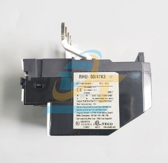 Relay nhiệt 35-47A Teco RHU-80/47K3 RHU- 80/47K3 Teco | Gi&aacute; rẻ nhất - C&ocirc;ng Ty TNHH Thương Mại Dịch Vụ Đạt T&acirc;m