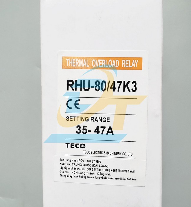 Relay nhiệt 35-47A Teco RHU-80/47K3 RHU- 80/47K3 Teco | Gi&aacute; rẻ nhất - C&ocirc;ng Ty TNHH Thương Mại Dịch Vụ Đạt T&acirc;m