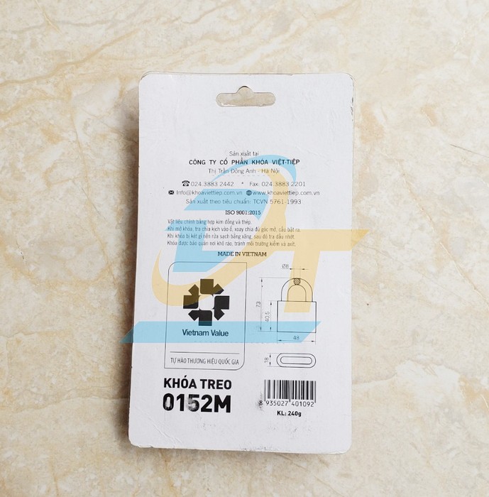 Kh&oacute;a treo đồng 5F2 Việt Tiệp 0152M (Thay thế m&atilde; 1466/52M) 0152M (1466/52M) VietTiep | Gi&aacute; rẻ nhất - C&ocirc;ng Ty TNHH Thương Mại Dịch Vụ Đạt T&acirc;m