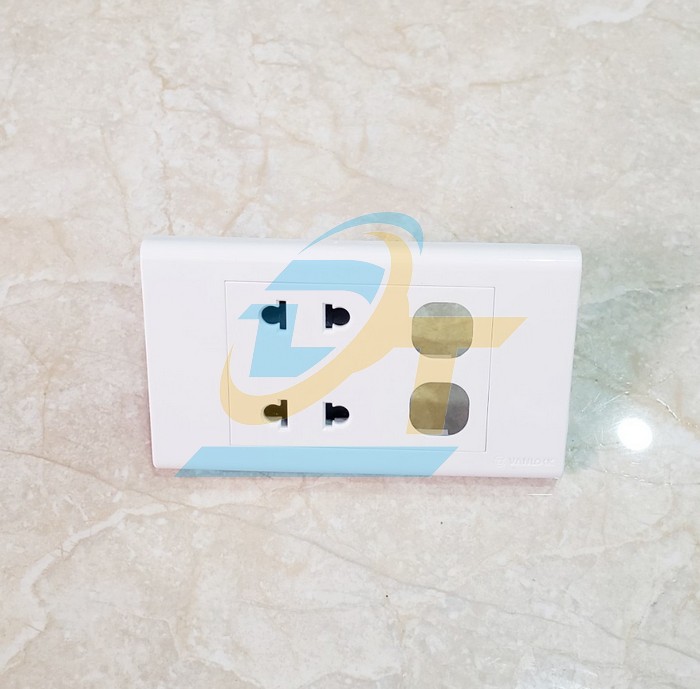 Ổ cắm đ&ocirc;i 2 chấu 16A với 2 lỗ Sino S18U2XX S18U2XX Sino | Gi&aacute; rẻ nhất - C&ocirc;ng Ty TNHH Thương Mại Dịch Vụ Đạt T&acirc;m