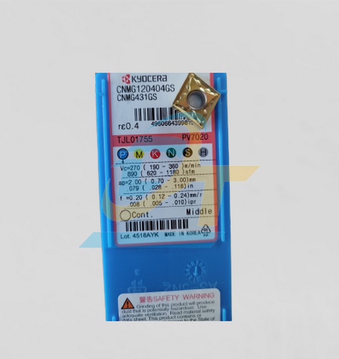 Hộp 10 mảnh dao tiện KYOCERA CNMG120404GS CNMG431GS CNMG120404GS CNMG431GS KYOCERA | Gi&aacute; rẻ nhất - C&ocirc;ng Ty TNHH Thương Mại Dịch Vụ Đạt T&acirc;m