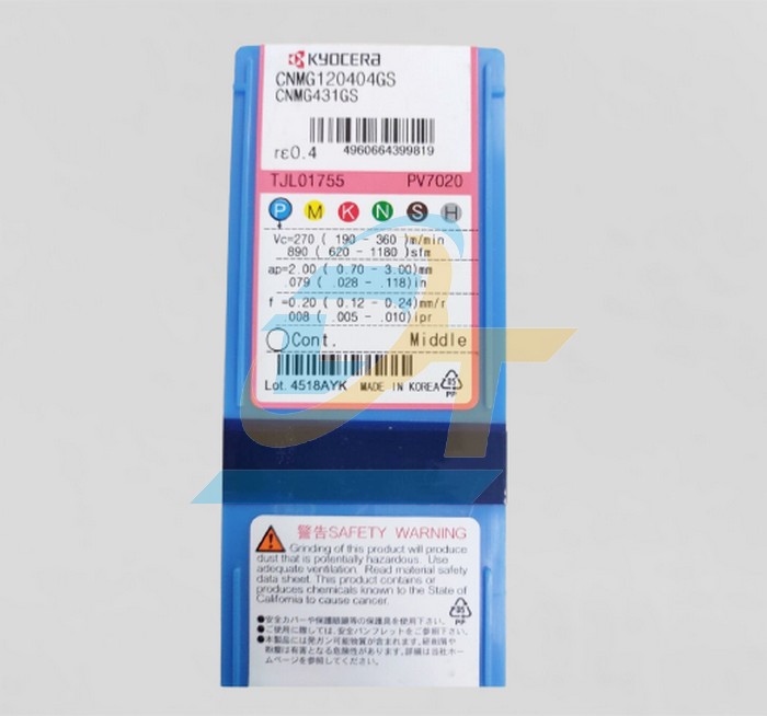 Hộp 10 mảnh dao tiện KYOCERA CNMG120404GS CNMG431GS CNMG120404GS CNMG431GS KYOCERA | Gi&aacute; rẻ nhất - C&ocirc;ng Ty TNHH Thương Mại Dịch Vụ Đạt T&acirc;m