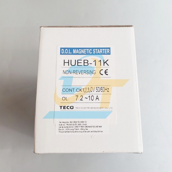 Khởi động từ hộp 7.2-10A 220V TECO HUEB-11K HUEB-11K Teco | Gi&aacute; rẻ nhất - C&ocirc;ng Ty TNHH Thương Mại Dịch Vụ Đạt T&acirc;m