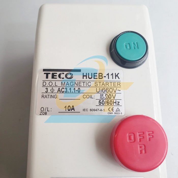 Khởi động từ hộp 7.2-10A 220V TECO HUEB-11K HUEB-11K Teco | Gi&aacute; rẻ nhất - C&ocirc;ng Ty TNHH Thương Mại Dịch Vụ Đạt T&acirc;m