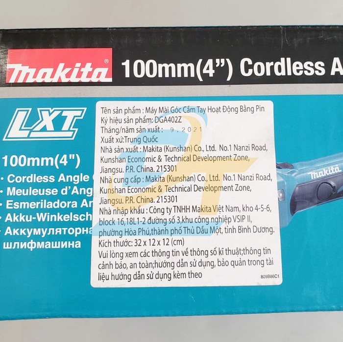 M&aacute;y m&agrave;i g&oacute;c 100mm d&ugrave;ng pin 18V Makita DGA402Z (kh&ocirc;ng k&egrave;m pin sạc) DGA402Z Makita | Gi&aacute; rẻ nhất - C&ocirc;ng Ty TNHH Thương Mại Dịch Vụ Đạt T&acirc;m
