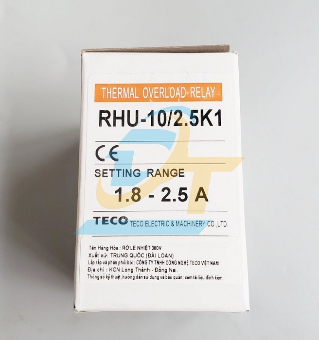 Relay nhiệt 1.8-2.5A Teco RHU-10/2.5K1 RHU-10/2.5K1 Teco | Gi&aacute; rẻ nhất - C&ocirc;ng Ty TNHH Thương Mại Dịch Vụ Đạt T&acirc;m