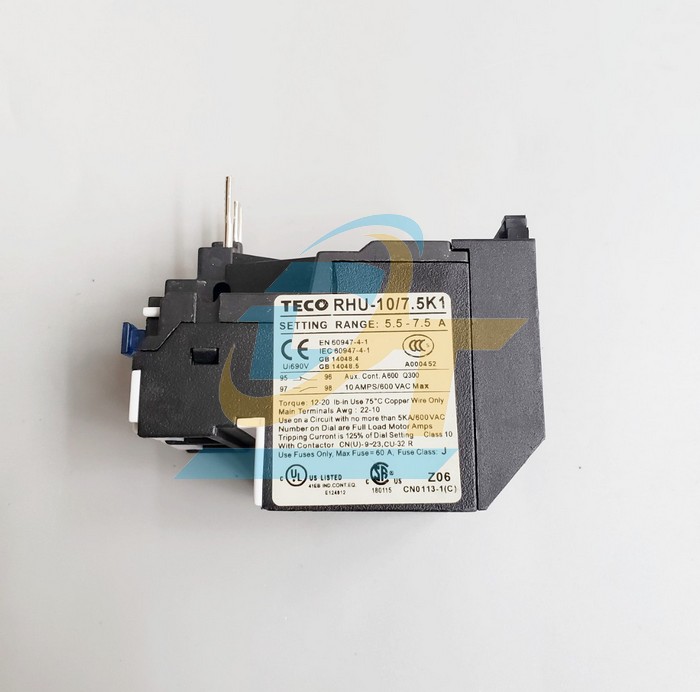Relay nhiệt 5.5-7.5A Teco RHU-10/7.5K1 RHU-10/7.5K1 Teco | Gi&aacute; rẻ nhất - C&ocirc;ng Ty TNHH Thương Mại Dịch Vụ Đạt T&acirc;m