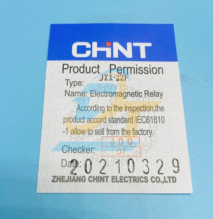 Relay trung gian 8 ch&acirc;n dẹp nhỏ Chint JZX-22FD/2Z-24VAC JZX-22FD/2Z-24VAC CHINT | Gi&aacute; rẻ nhất - C&ocirc;ng Ty TNHH Thương Mại Dịch Vụ Đạt T&acirc;m