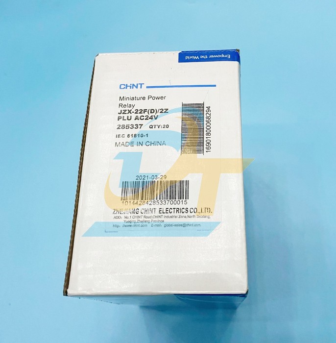Relay trung gian 8 ch&acirc;n dẹp nhỏ Chint JZX-22FD/2Z-24VAC JZX-22FD/2Z-24VAC CHINT | Gi&aacute; rẻ nhất - C&ocirc;ng Ty TNHH Thương Mại Dịch Vụ Đạt T&acirc;m