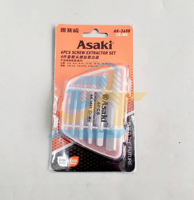 Bộ mũi ren lấy bu l&ocirc;ng ốc v&iacute;t g&atilde;y 6 chi tiết Asaki AK-3688 AK-3688 Asaki | Gi&aacute; rẻ nhất - C&ocirc;ng Ty TNHH Thương Mại Dịch Vụ Đạt T&acirc;m