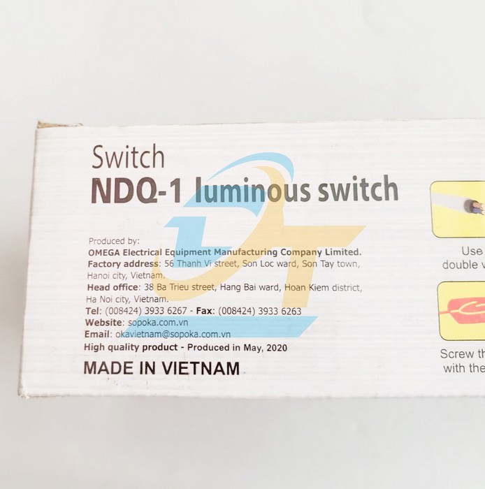 C&ocirc;ng tắc nh&oacute;t tay bật dạ quang 5A - 250V Sopoka NDQ-01 NDQ-01 Sopoka | Gi&aacute; rẻ nhất - C&ocirc;ng Ty TNHH Thương Mại Dịch Vụ Đạt T&acirc;m