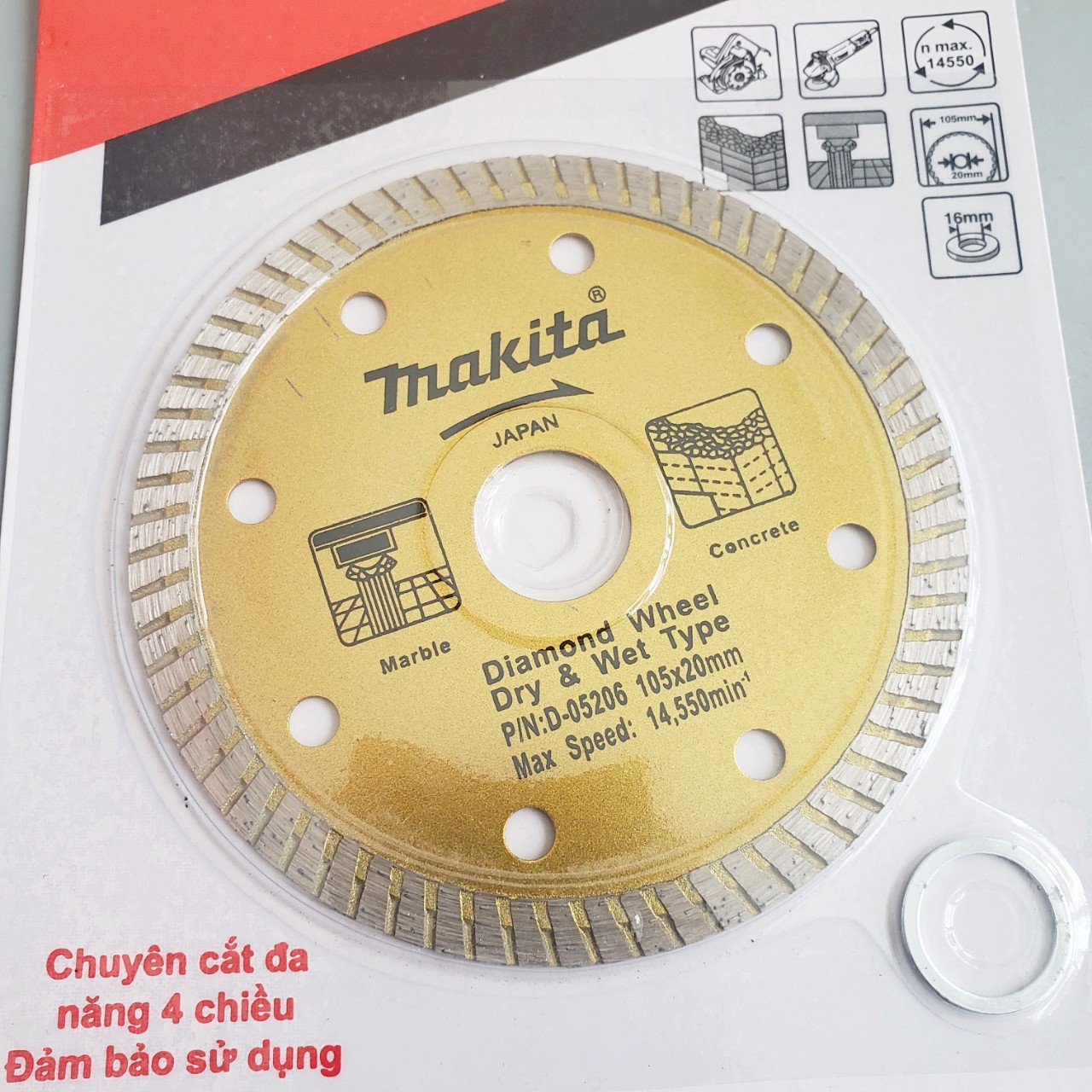 Lưỡi cắt gạch 105x20mm China D-05206 D-05206 Makita | Gi&aacute; rẻ nhất - C&ocirc;ng Ty TNHH Thương Mại Dịch Vụ Đạt T&acirc;m