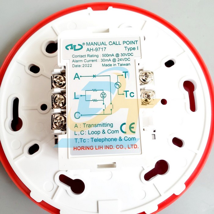 N&uacute;t nhấn khẩn b&aacute;o ch&aacute;y lắp ch&igrave;m HORING AH-9717 AH-9717 Horing | Gi&aacute; rẻ nhất - C&ocirc;ng Ty TNHH Thương Mại Dịch Vụ Đạt T&acirc;m