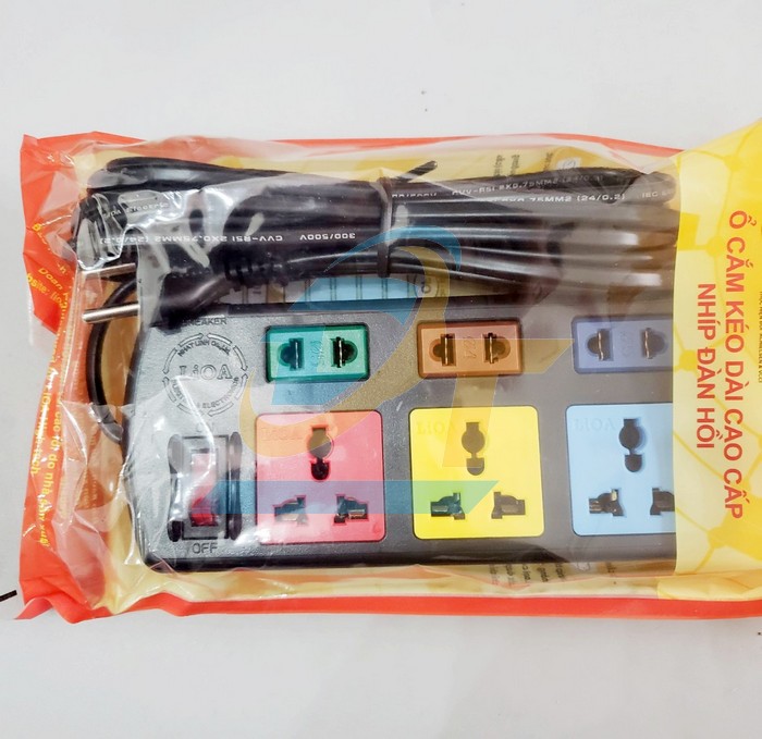 Ổ cắm điện đa năng 6 chấu LiOA 3D3S52 - d&acirc;y d&agrave;i 5m  LiOA | Gi&aacute; rẻ nhất - C&ocirc;ng Ty TNHH Thương Mại Dịch Vụ Đạt T&acirc;m