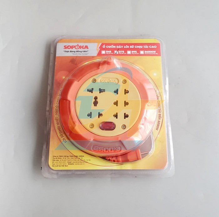 Ổ cắm quay 2500W d&acirc;y 7.5m Sopoka R75 R75 Sopoka | Gi&aacute; rẻ nhất - C&ocirc;ng Ty TNHH Thương Mại Dịch Vụ Đạt T&acirc;m