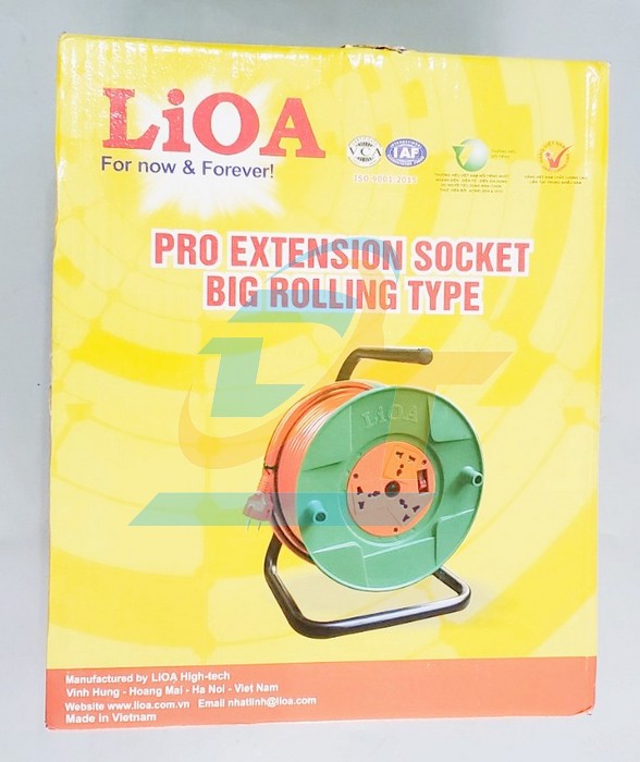 Ổ cắm quay tay kiểu Rulo 50m 15A Lioa QT50-2-15A QT50-2-15A LiOA | Gi&aacute; rẻ nhất - C&ocirc;ng Ty TNHH Thương Mại Dịch Vụ Đạt T&acirc;m