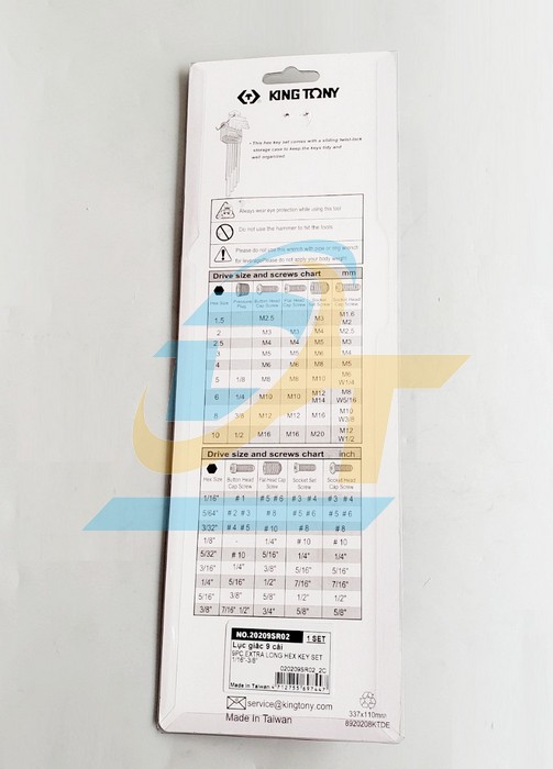 Bộ lục gi&aacute;c hệ inch 9 c&acirc;y Kingtony 20209SR02 20209SR02 KingTony | Gi&aacute; rẻ nhất - C&ocirc;ng Ty TNHH Thương Mại Dịch Vụ Đạt T&acirc;m