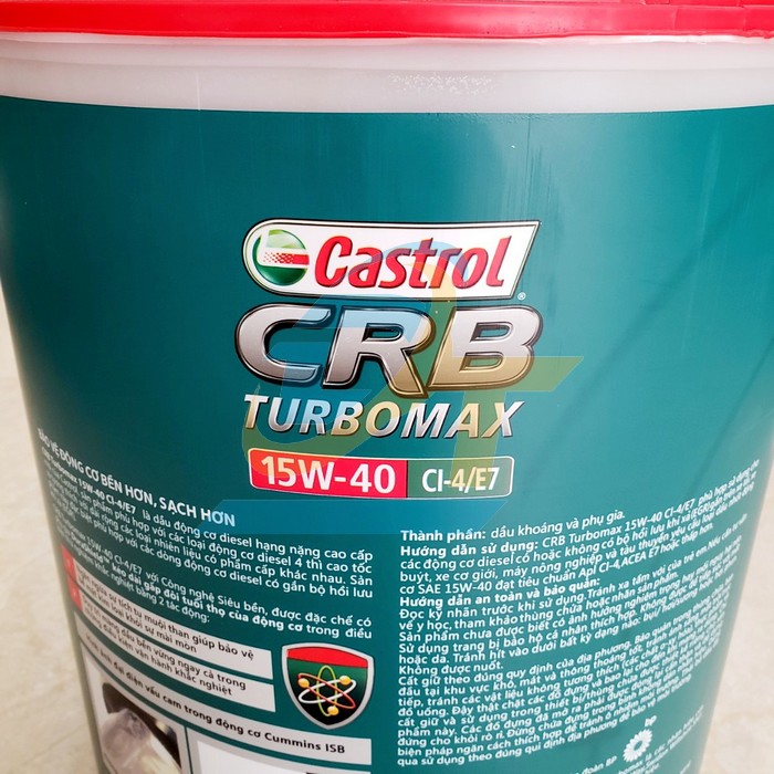 Dầu nhớt động cơ Castrol CRB Turbomax 15W-40 CI-4/E7 (18L) 15W-40 (18L) CASTROL | Gi&aacute; rẻ nhất - C&ocirc;ng Ty TNHH Thương Mại Dịch Vụ Đạt T&acirc;m