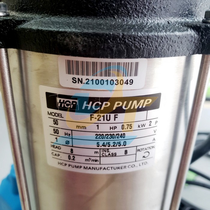 M&aacute;y bơm ch&igrave;m nước thải r&aacute;c 1HP - 0.75kW - 220V HCP F-21U F-21U HCP | Gi&aacute; rẻ nhất - C&ocirc;ng Ty TNHH Thương Mại Dịch Vụ Đạt T&acirc;m