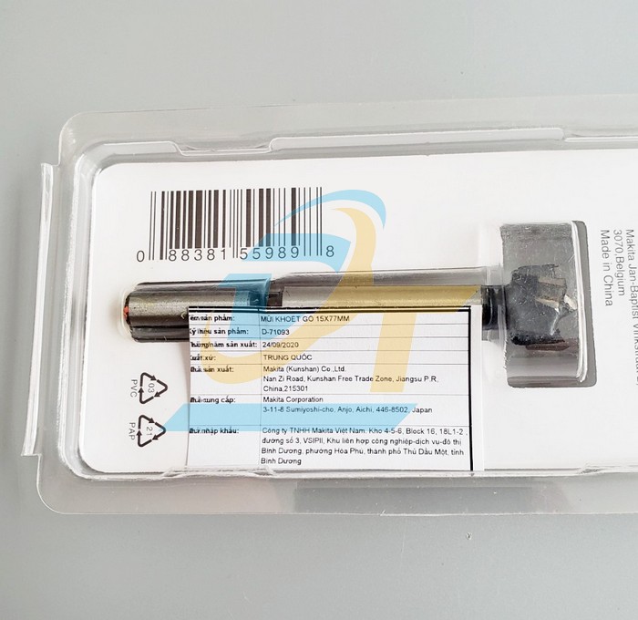 Mũi kho&eacute;t gỗ hợp kim 15x77mm Makita D-71093 D-71093 Makita | Gi&aacute; rẻ nhất - C&ocirc;ng Ty TNHH Thương Mại Dịch Vụ Đạt T&acirc;m