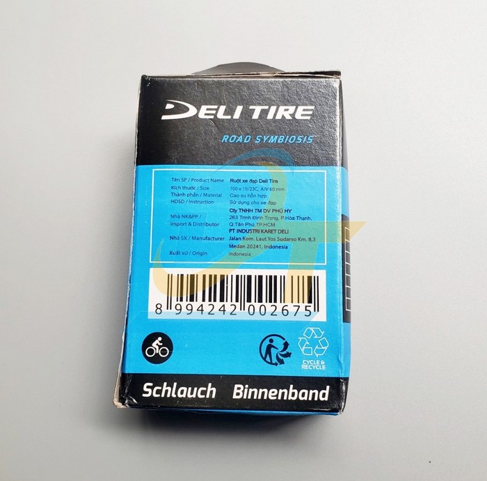 Ruột xe đạp Deli Tire 700x19/23C (28x3/4) A/V 60mm Van Mỹ  DELI-TIRE | Gi&aacute; rẻ nhất - C&ocirc;ng Ty TNHH Thương Mại Dịch Vụ Đạt T&acirc;m