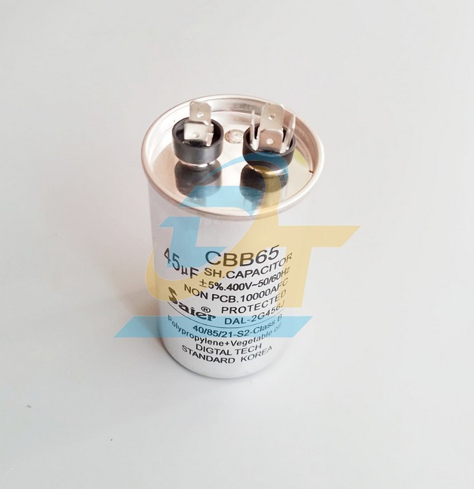 Tụ nh&ocirc;m 400V Saier CBB65 45uF  Saier | Gi&aacute; rẻ nhất - C&ocirc;ng Ty TNHH Thương Mại Dịch Vụ Đạt T&acirc;m