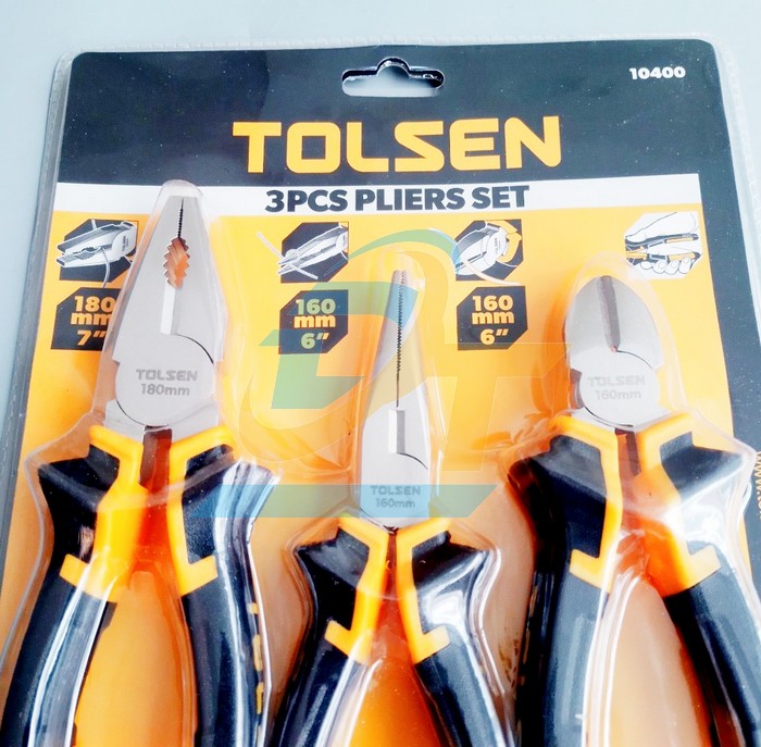 Bộ 3 k&igrave;m răng - cắt - nhọn Tolsen 10400 10400 Tolsen | Gi&aacute; rẻ nhất - C&ocirc;ng Ty TNHH Thương Mại Dịch Vụ Đạt T&acirc;m