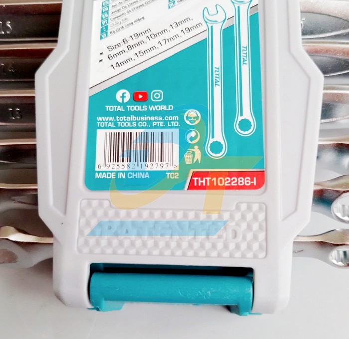 Bộ cờ l&ecirc; v&ograve;ng miệng 8 chi tiết 6-19mm Total THT102286-I THT102286-I Total | Gi&aacute; rẻ nhất - C&ocirc;ng Ty TNHH Thương Mại Dịch Vụ Đạt T&acirc;m