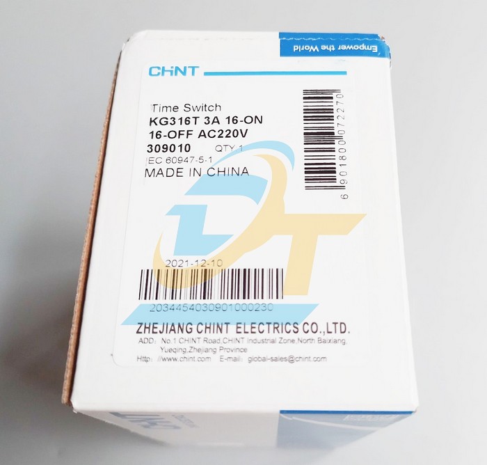 Bộ điều khiển thời gian 24h 3A 220V 16-ON 16-OFF Chint KG316T KG316T CHINT | Gi&aacute; rẻ nhất - C&ocirc;ng Ty TNHH Thương Mại Dịch Vụ Đạt T&acirc;m