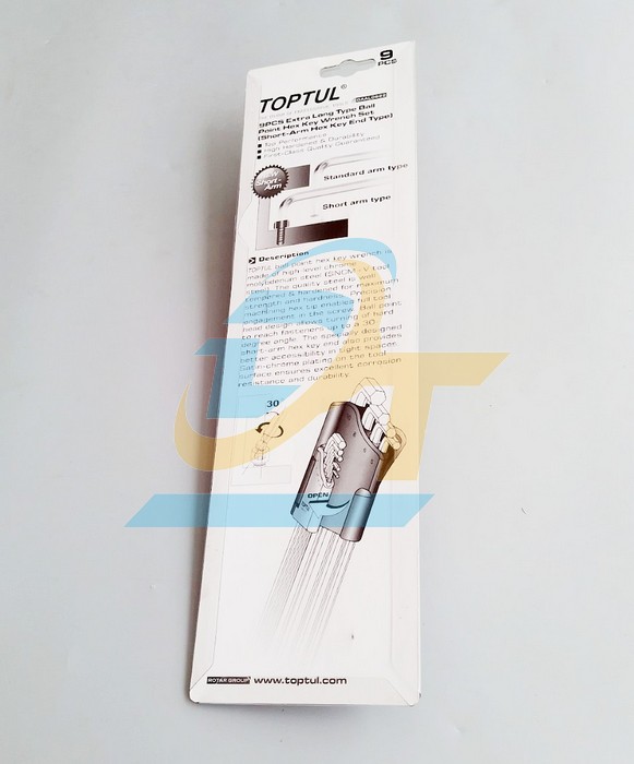Bộ lục gi&aacute;c đầu bi 9 c&acirc;y d&agrave;i 1.5-10mm Toptul GAAL0922 GAAL0922 TOPTUL | Gi&aacute; rẻ nhất - C&ocirc;ng Ty TNHH Thương Mại Dịch Vụ Đạt T&acirc;m
